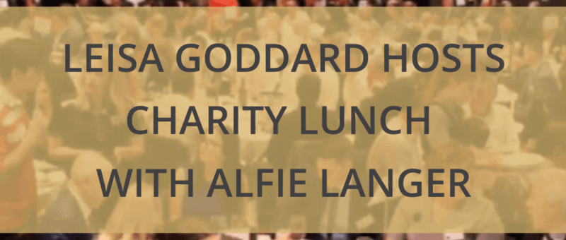 Leisa Goddard hosts charity lunch with Alfie Langer