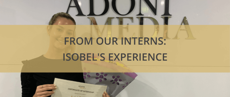 From our interns: Isobel’s experience